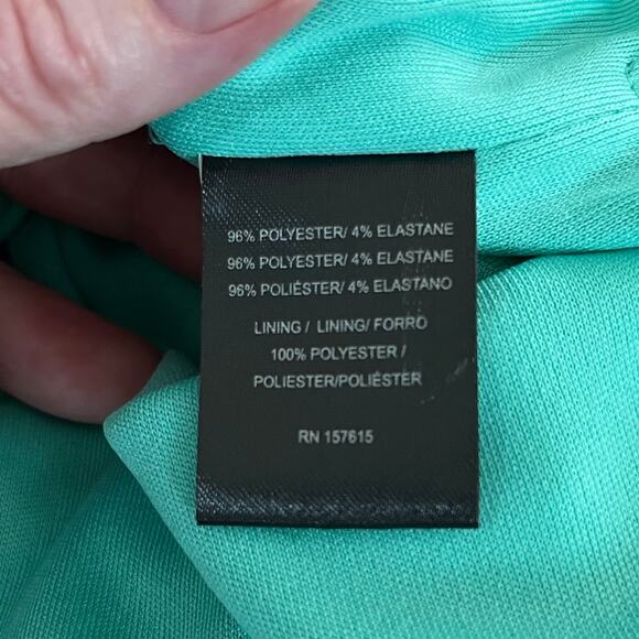 Tahari ASL Side Knot Stretch Crepe Seafoam Green Sheath Knee Length Dress 4 NWT - Picture 11 of 14